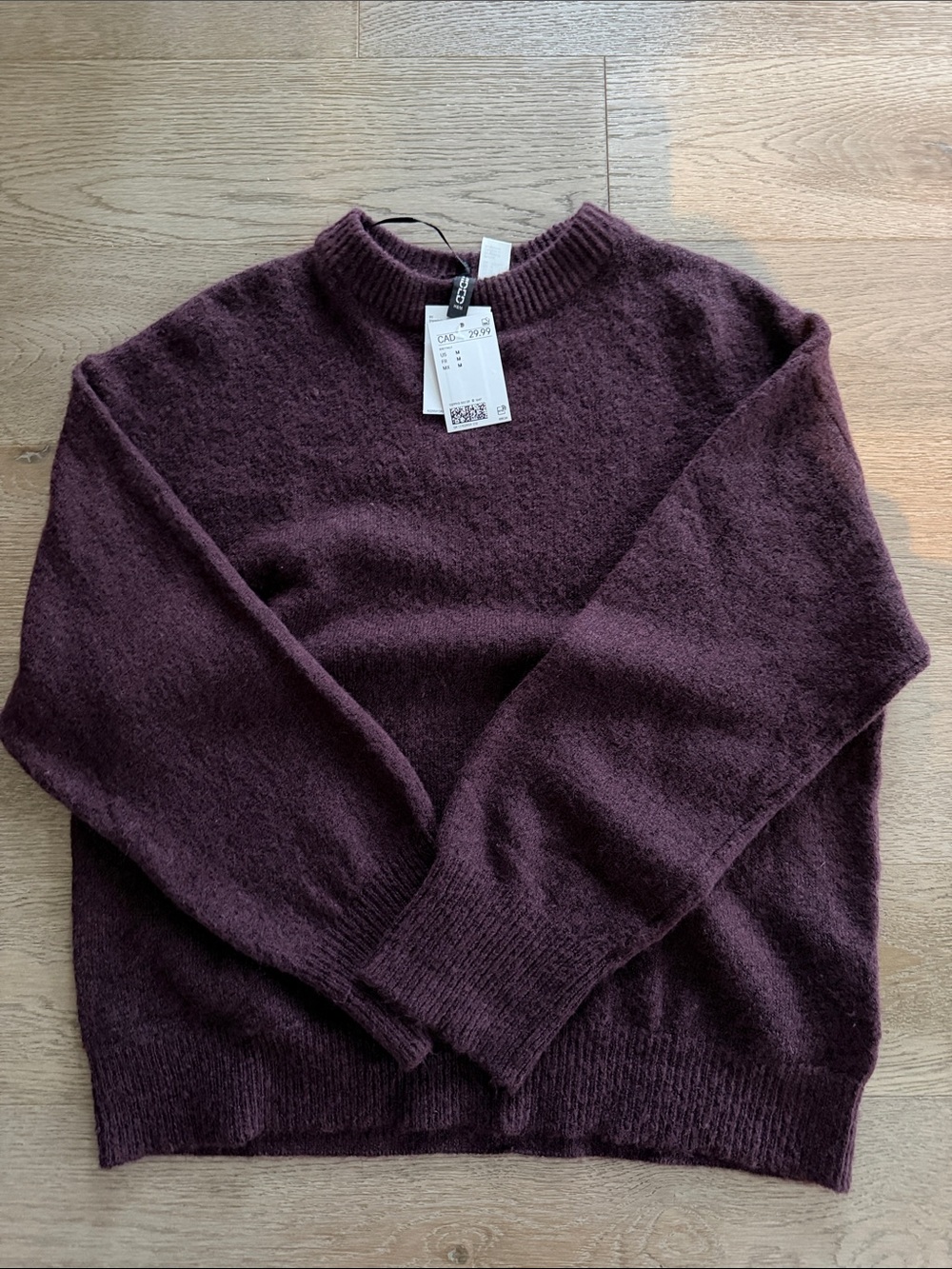 Women's Crewneck Sweater in Plum